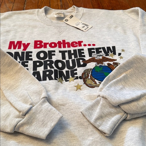 90’s Marine’s Vintage Crewneck Sweater My Brother One of The Few The Proud - Picture 6 of 13